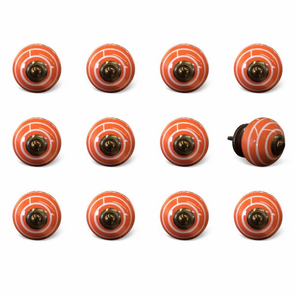 1.5" x 1.5" x 1.5" Ceramic Metal Multicolor 12 Pack Knob