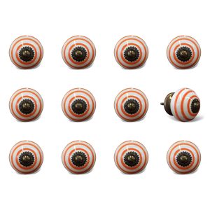 1.5" x 1.5" x 1.5" Ceramic Metal Multicolor 12 Pack Knob