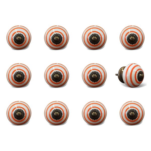 1.5" x 1.5" x 1.5" Ceramic Metal Multicolor 12 Pack Knob