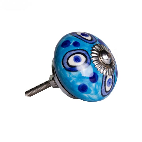 1.5" x 1.5" x 1.5" Ceramic Metal Multicolor 8 Pack Knob - Image 3