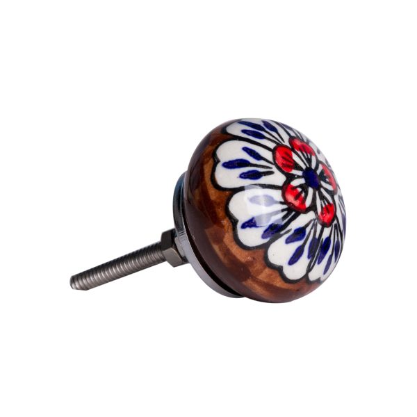 1.5" x 1.5" x 1.5" Ceramic Metal Multicolor 8 Pack Knob - Image 3