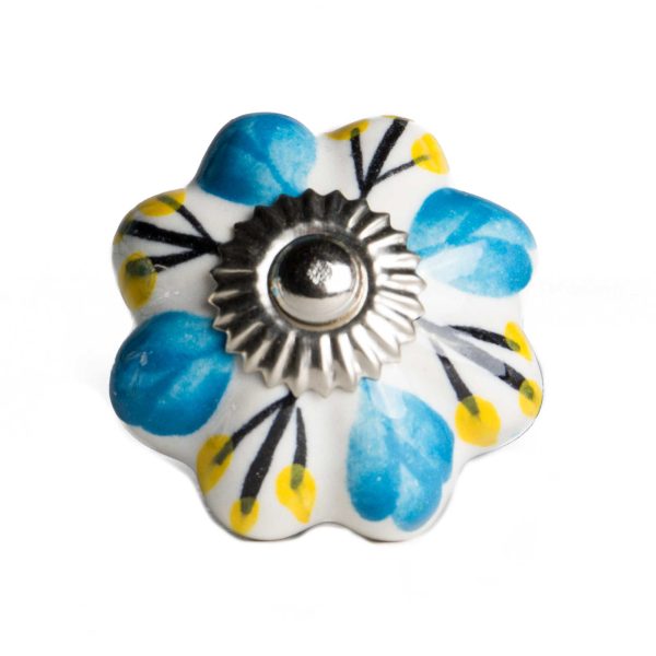 1.5" x 1.5" x 1.5" Ceramic Metal Multicolor 12 Pack Knob - Image 2