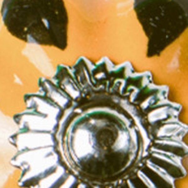 1.5" x 1.5" x 1.5" Ceramic Metal Yellow and Green 12 Pack Knob - Image 4