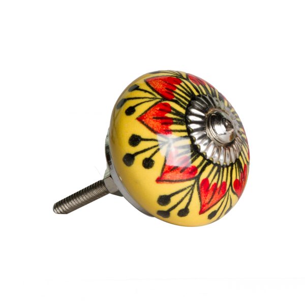 1.5" x 1.5" x 1.5" Ceramic Metal Multicolor 12 Pack Knob - Image 3