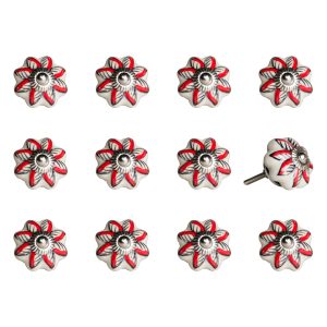 1.5" x 1.5" x 1.5" Ceramic Metal Multicolor 12 Pack Knob