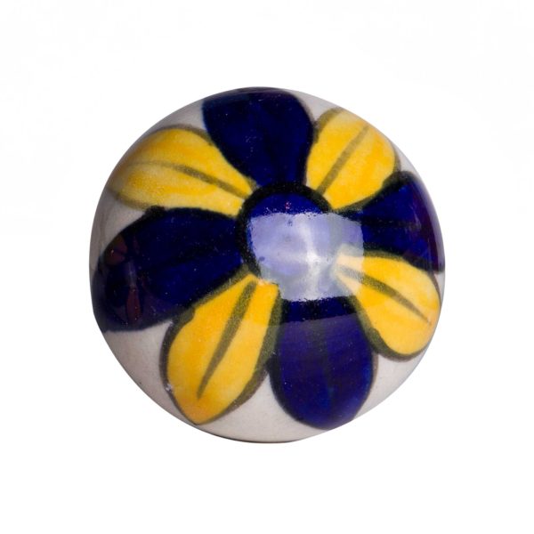 1.5" x 1.5" x 1.5" Ceramic Metal Multicolor 12 Pack Knob - Image 2