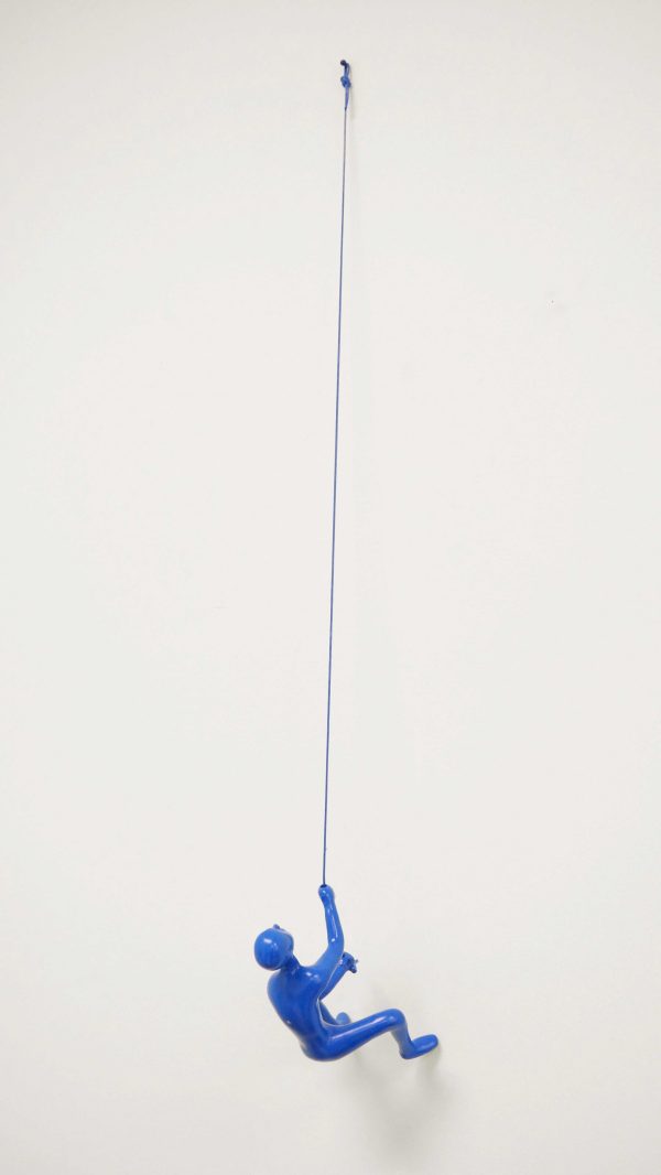 6" Blue Unique Climbing Man Wall Art - Image 3