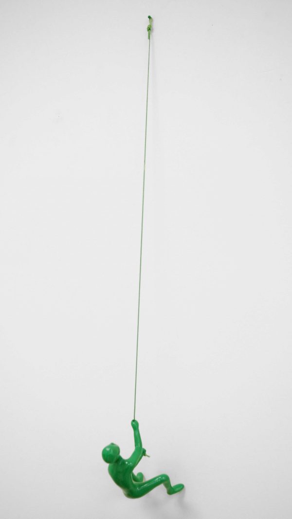 6" Green Unique Climbing Man Wall Art - Image 3