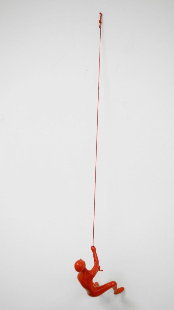 6" Red Unique Climbing Man Wall Art - Image 3