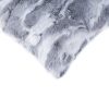 5" x 18" x 18" 100% Natural Rabbit Fur Grey Pillow - Image 2
