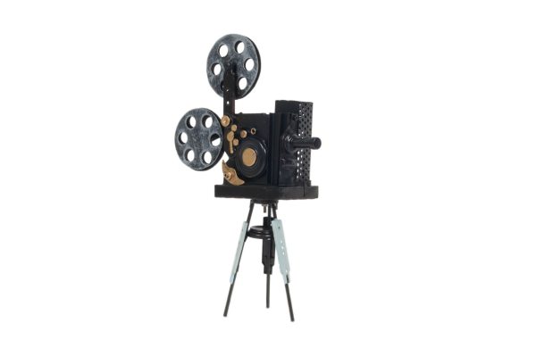 3" x 8.5" x 12.5" Metal Handmade Vintage Movie Projector - Image 2