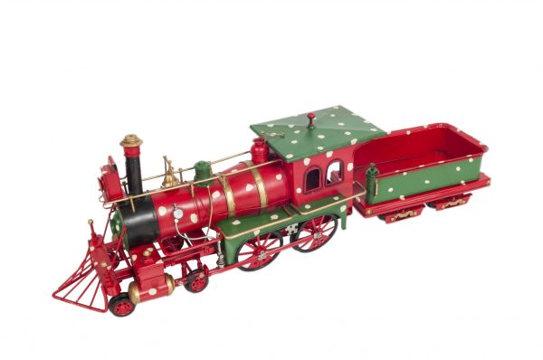 Handmade Tin Christmas Train Model - Image 2