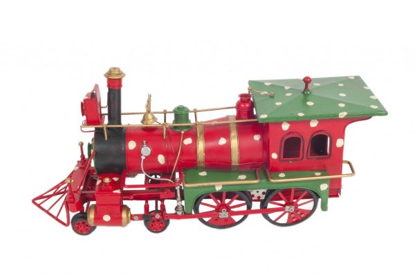 Handmade Tin Christmas Train Model - Image 3