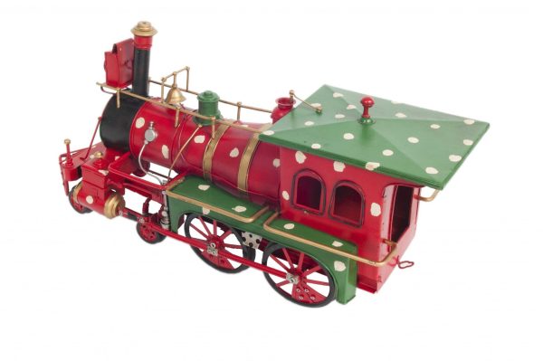 Handmade Tin Christmas Train Model - Image 4
