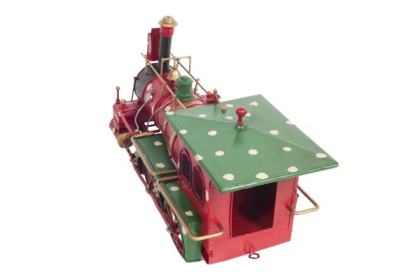Handmade Tin Christmas Train Model - Image 5