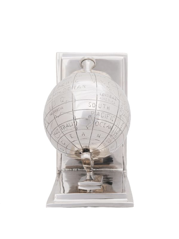 4.5" x 6.75" x 7.75" Alum Globe Bookend Set Of Two - Image 3