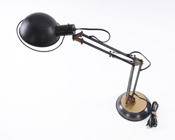 8" x 14" x 33" Brass TableSpring Lamp On Round Base - Image 2