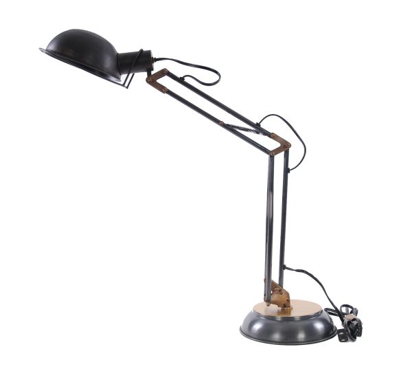 8" x 14" x 33" Brass TableSpring Lamp On Round Base - Image 3