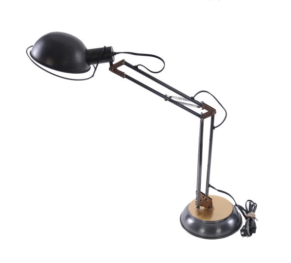8" x 14" x 33" Brass TableSpring Lamp On Round Base - Image 4