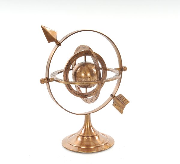 5.5" x 7" x 8.5" Brass Armillary - Image 4
