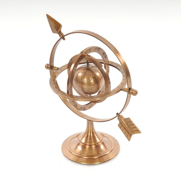 5.5" x 7" x 8.5" Brass Armillary - Image 5