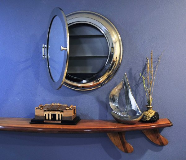 21" x 21" x 3.5" Aluminum Wall Mirror with Storage - Image 5