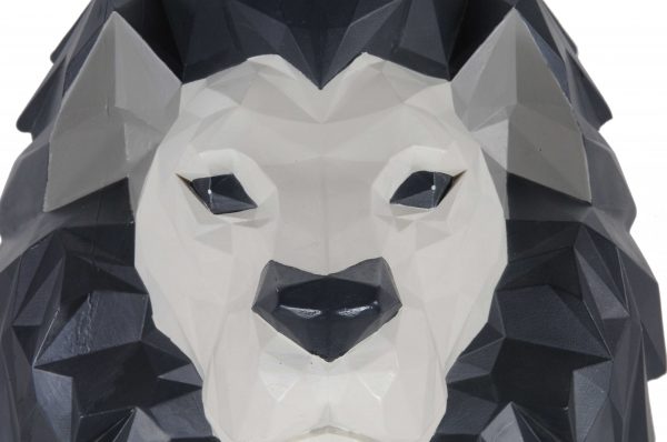 11.5" x 9.5" x 14" Origami Lion Head Wall Decoration - Image 2