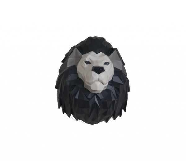 11.5" x 9.5" x 14" Origami Lion Head Wall Decoration - Image 3