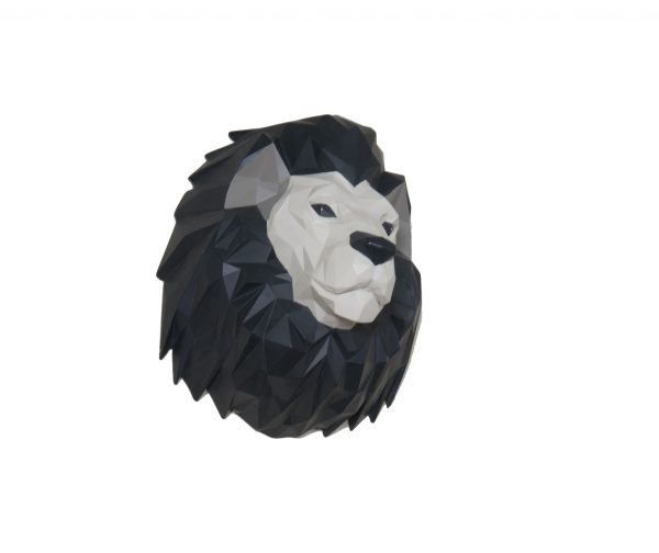 11.5" x 9.5" x 14" Origami Lion Head Wall Decoration - Image 4