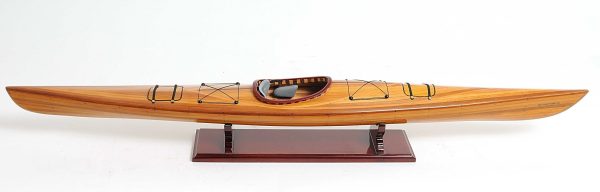Rich Cedar Kayak Model Sculpture - Image 3