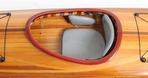 Rich Cedar Kayak Model Sculpture - Image 5