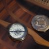 Brass Makers to the Queen Compass with Leather Case - Image 3