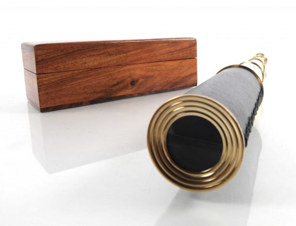 1.5" x 15" x 1.5" Handheld Telescope in Wood Box - Image 5