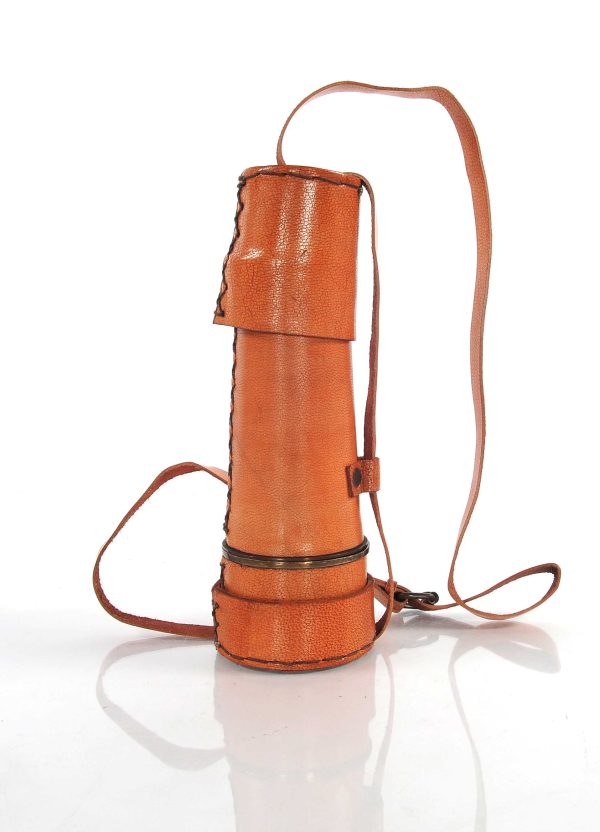 Rustic Brass and Leather Handheld Telescope - Image 2