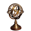 7" x 7" x 11.5" Armillary Sphere on Wood Base - Image 5