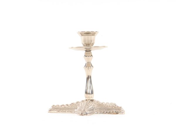 Silver Finish Star Fish Taper Candle Holder - Image 2