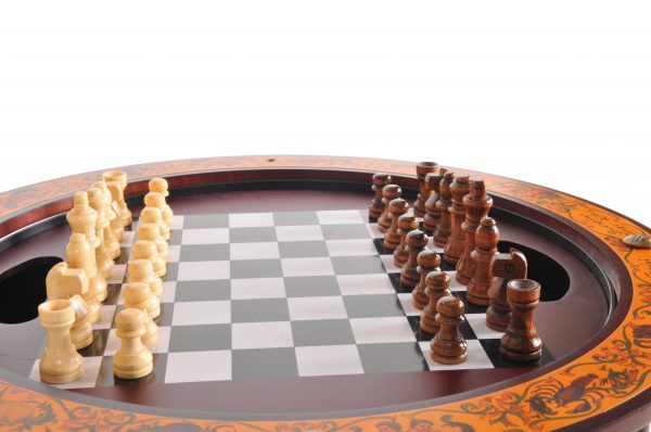 16.5" x 16.5" x 22" Red Globe with Chess Holder - Image 3