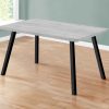 60" X 36" X 31 " Grey Black Metal Dining Table - Image 2