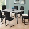 60" X 36" X 31 " Grey Black Metal Dining Table - Image 3