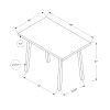 60" X 36" X 31 " Grey Black Metal Dining Table - Image 5
