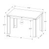 48" X 32" X 30.5 " Dark Taupe Dining Table - Image 5