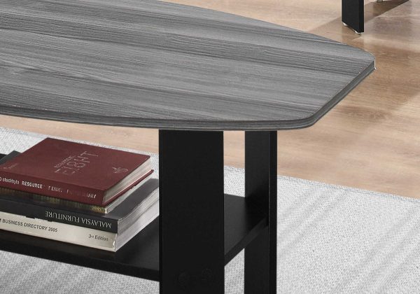 Black Grey Top Table Set - 3Pcs Set - Image 2