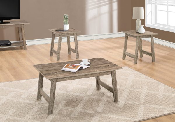 Dark Taupe Table Set - 3Pcs Set - Image 3
