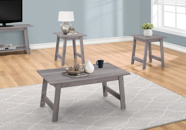 Grey Table Set - 3Pcs Set - Image 3