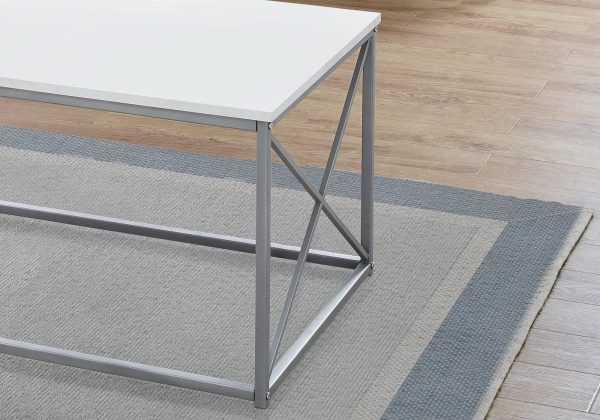 White Silver Metal Table Set - 3Pcs Set - Image 2