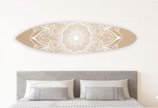 18" x 1" x 76" Wood, Tan, Tranquility Surboard Wall Art - Image 2