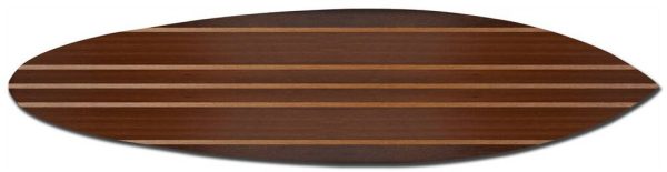 Multi Tonal Brown Stripe Surfboard Wall Art - Image 2
