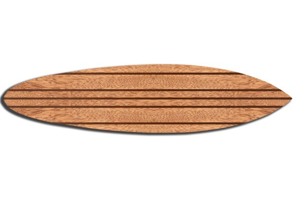 Natural Brown Thin Stripe Surfboard Wall Art - Image 3