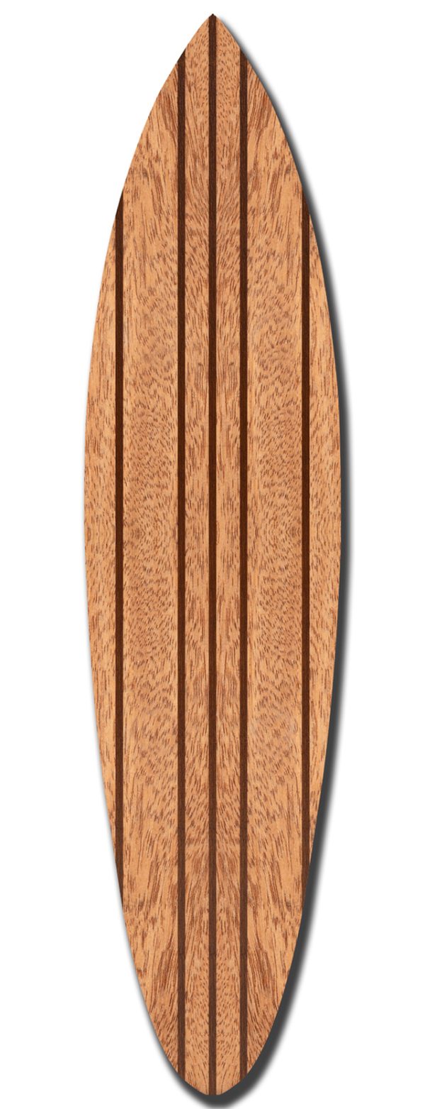 Natural Brown Thin Stripe Surfboard Wall Art - Image 4