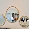 23 X 1.5 X Black Polished Gold Glass Small Round Mirror - Image 2